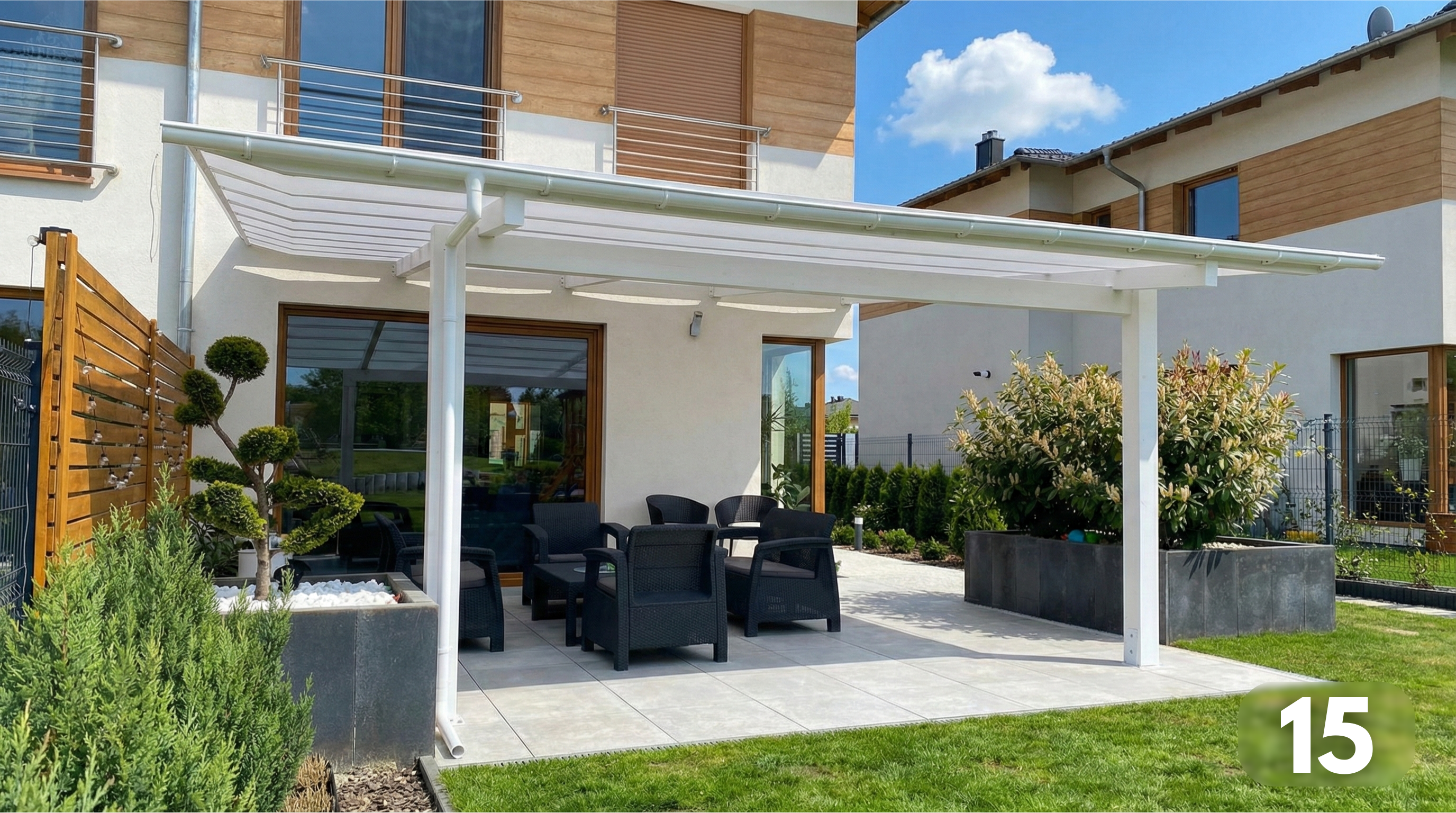 Zadaszenia z prostym spadkiem na belce