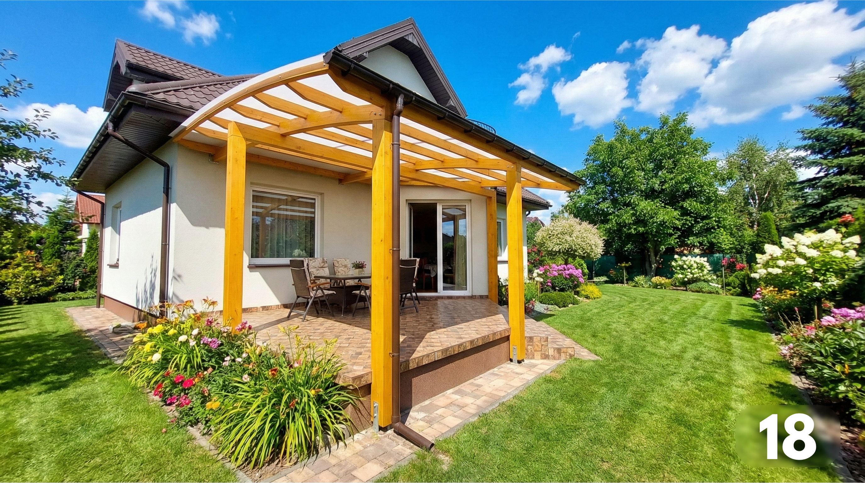 Zadaszenia przyścienne na łukach