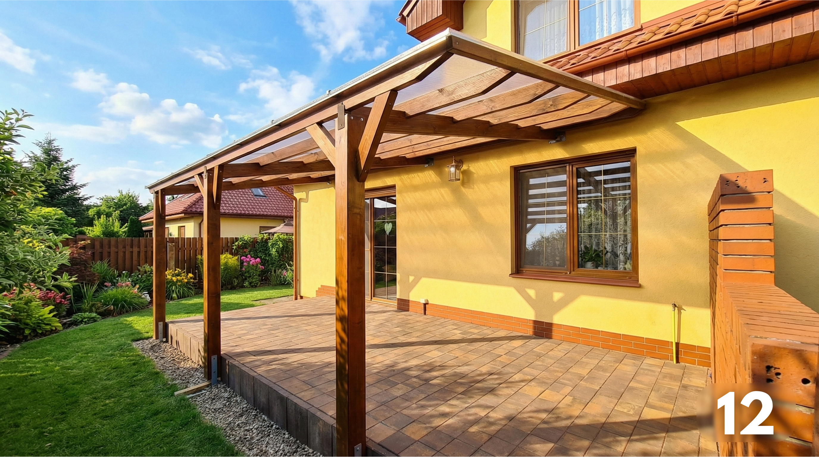 Zadaszenia przyścienne z prostym spadkiem